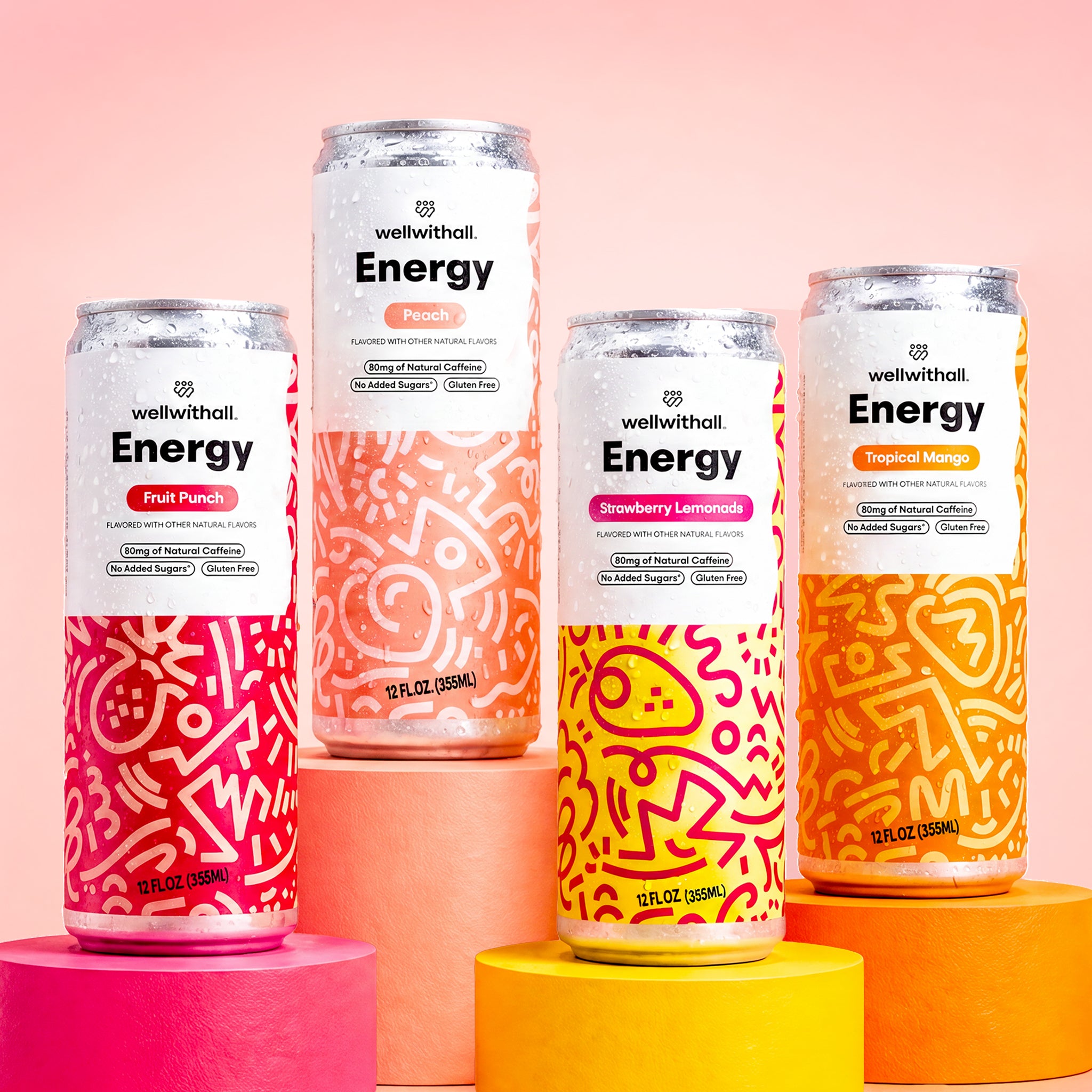 Energy Drink Variety Pack (80mg Caffeine) | WellWithAll