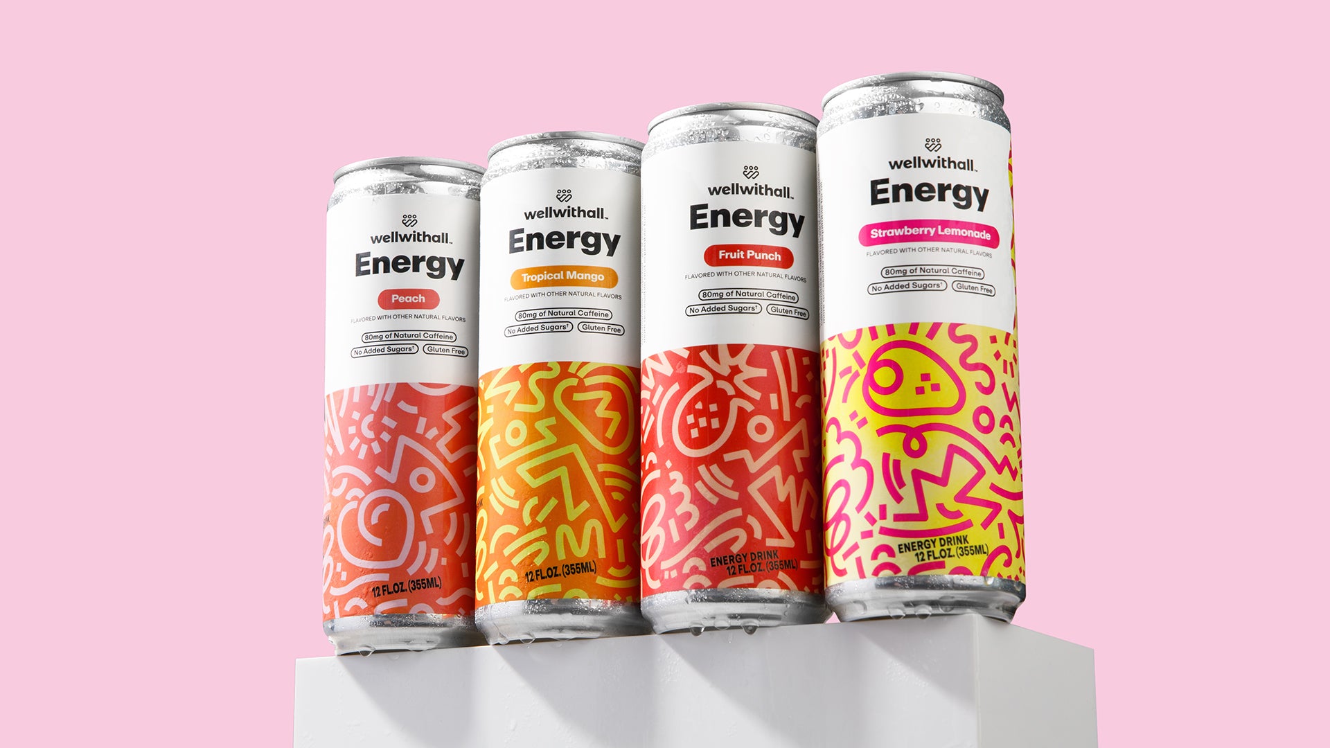 Energy Drink Variety Pack (80mg Caffeine) | WellWithAll