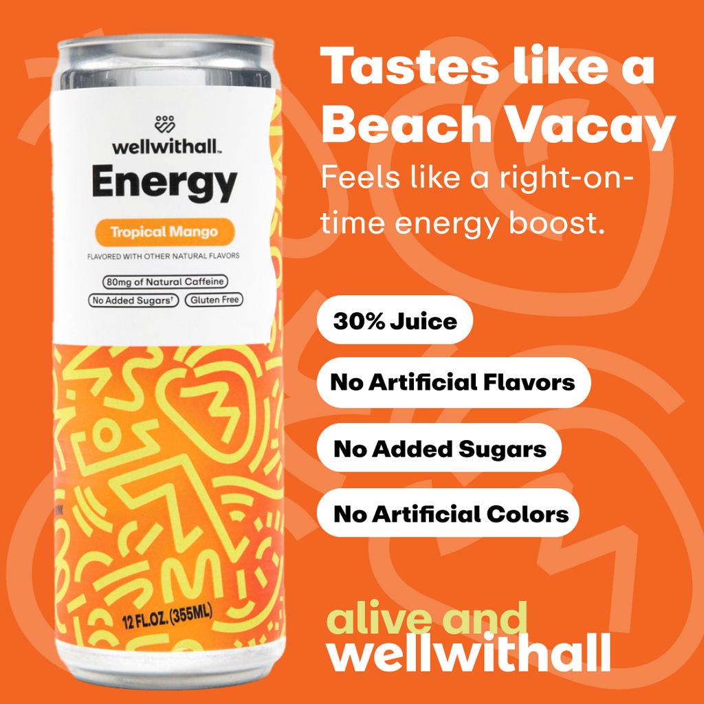 Mango Energy Drink (80mg Caffeine) | WellWithAll
