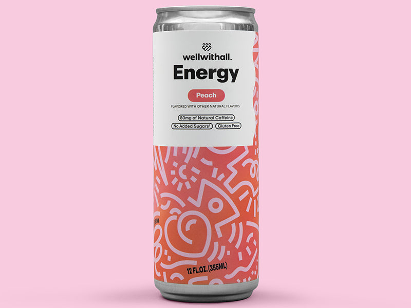 Peach Energy Drink (80mg Caffeine) | WellWithAll