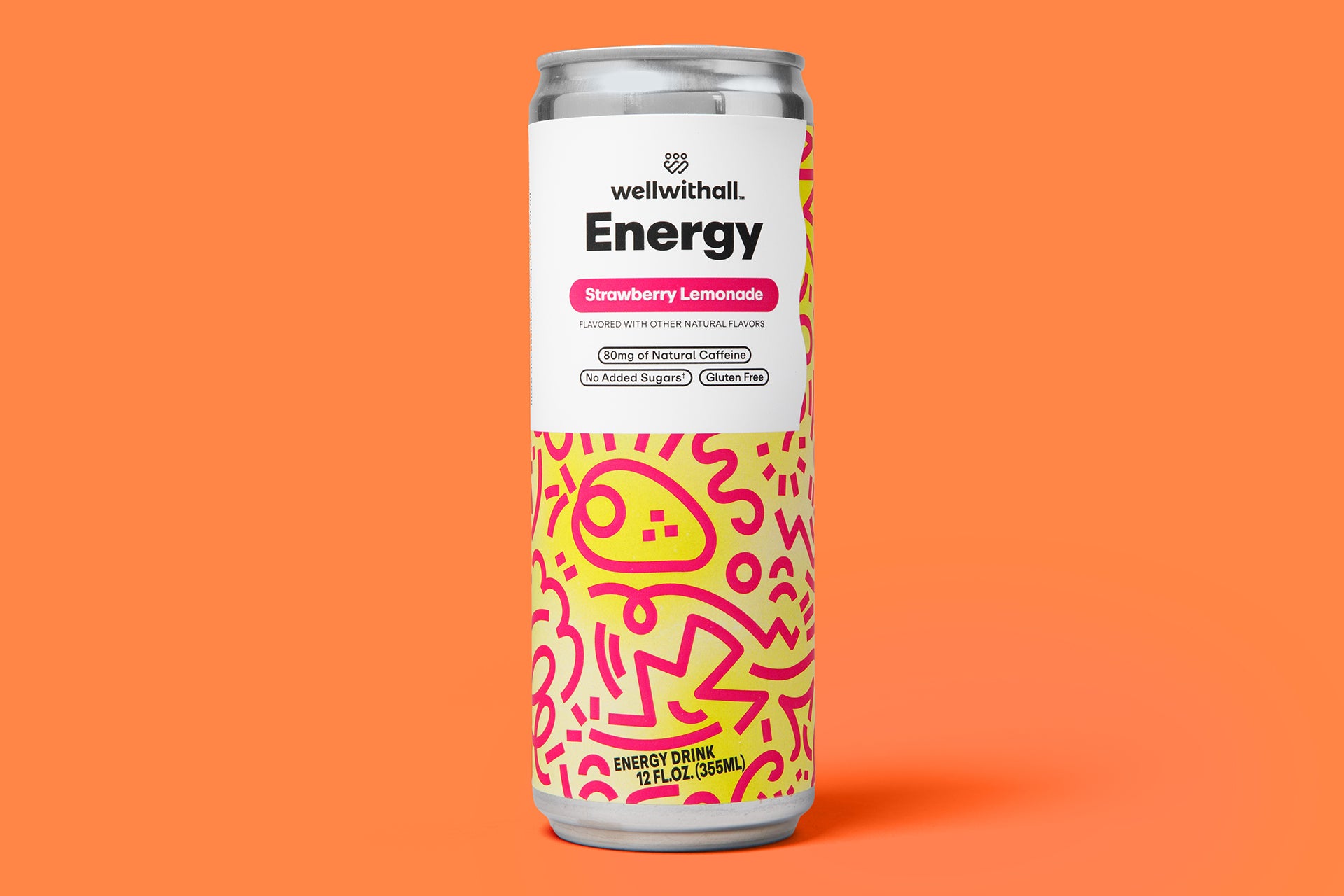 Strawberry Lemonade Energy Drink (80mg Caffeine) | WellWithAll