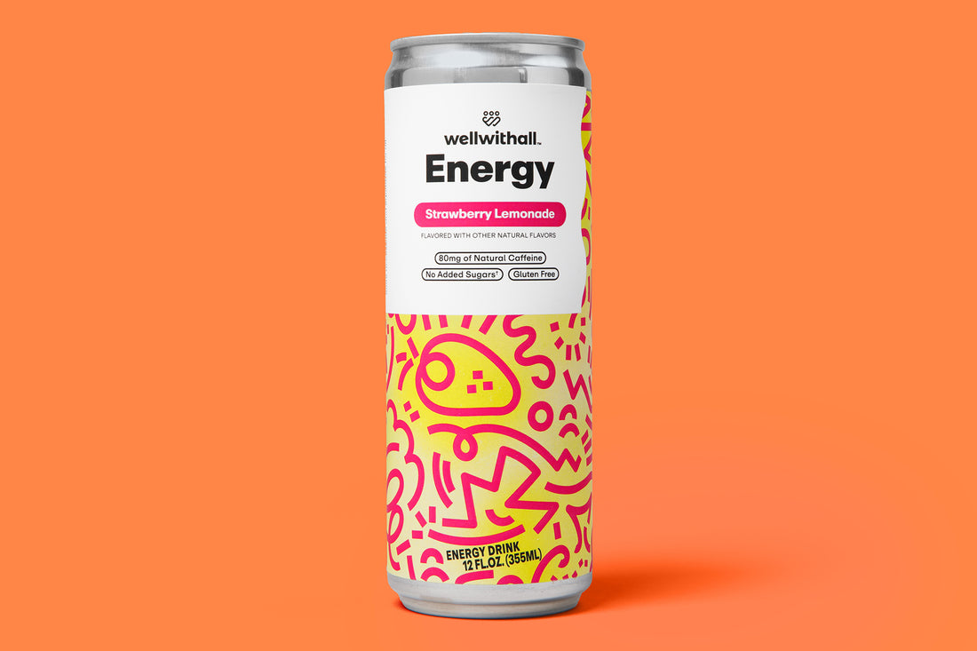Strawberry Lemonade Energy Drink with 80mg Tea-Derived Caffeine