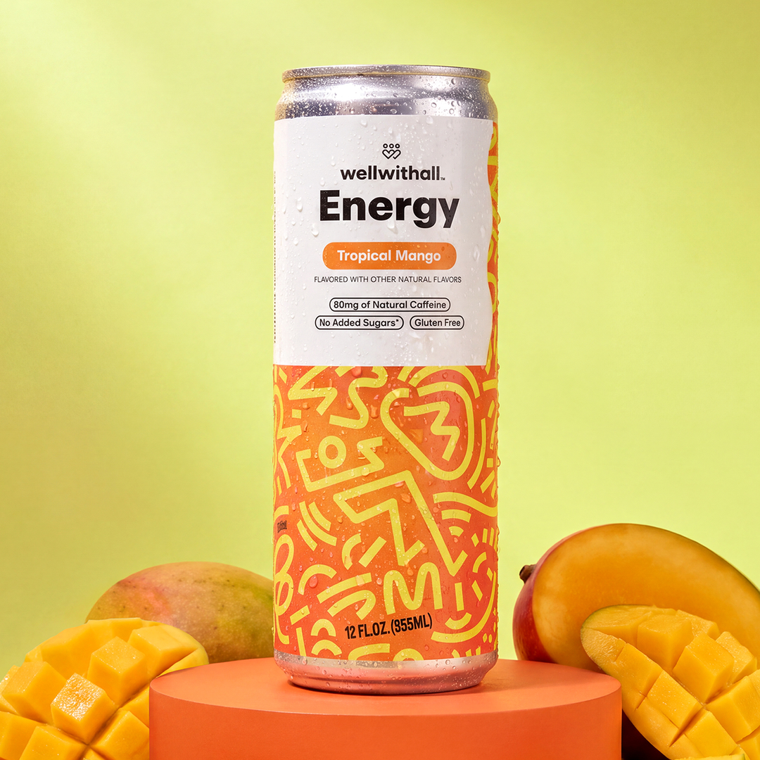 Mango Energy Drink with 80mg Tea-Derived Caffeine
