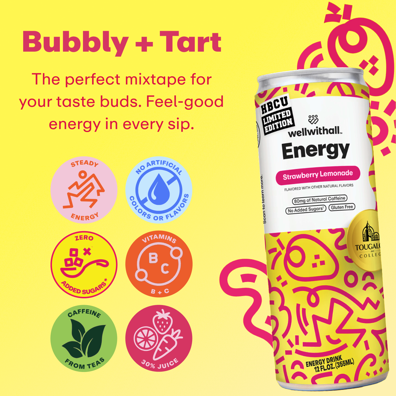 HBCU Limited Edition | Tougaloo College Strawberry Lemonade Energy Drink